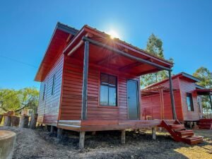 fachada de cabaña Dormis 28 m² el día de su entrega