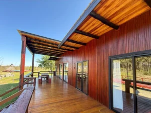 fachada Soleil - precio cabaña de madera